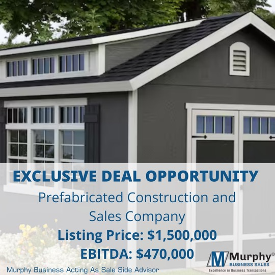Exclusive Deal Opportunity: $5M+ Revenue Prefabricated Building Company for Sale (NC) – Strong Financials